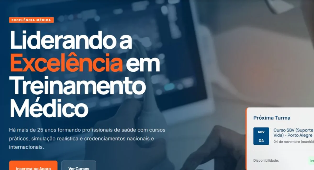 Página do site CETS